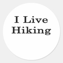 I Live Hiking Sticker