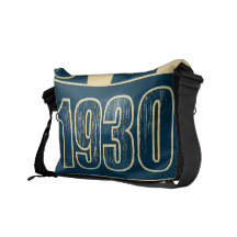 I love 1930 - Dark blue vintage - Messenger Bag
