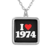 I LOVE 1974 PERSONALIZED NECKLACE