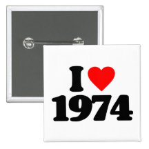 I LOVE 1974 PINS