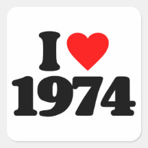 I LOVE 1974 STICKER