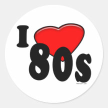 I Love 80s Sticker
