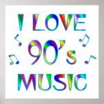 I Love 90's Poster