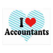 I Love Accountants Postcard