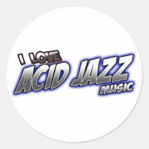 I Love ACID JAZZ music Stickers