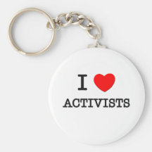 I Love Activists Key Chain
