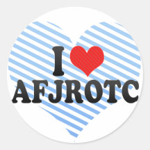 I Love AFJROTC Round Sticker