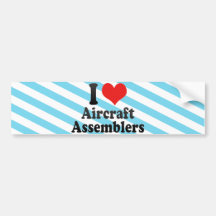I Love Aircraft Assemblers Bumper Stickers