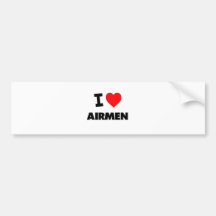 I Love Airmen Bumper Sticker