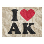 I LOVE AK2 POSTCARD