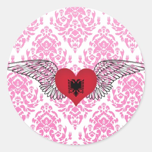 I Love Albania -wings Stickers