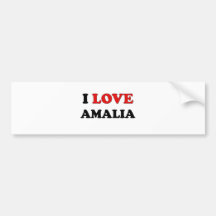 I Love Amalia Bumper Stickers