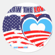 I love America - Elect Obama Now Stickers