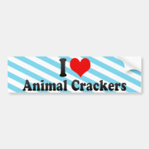 I Love Animal Crackers Bumper Sticker