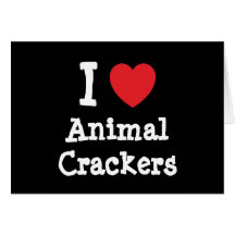 I love Animal Crackers heart T-Shirt Greeting Card