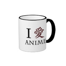 I Love Anime Coffee Mugs