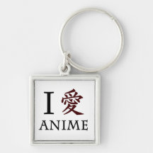 I Love Anime Keychain