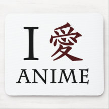 I Love Anime Mouse Pads
