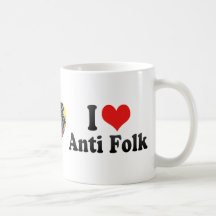 I Love Anti Folk Coffee Mug