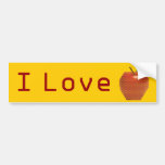 I Love Apple Bumper Sticker