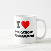 I Love Applications Programmers Coffee Mugs