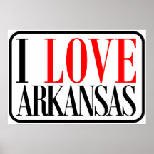 I Love Arkansas Design Print
