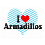 I Love Armadillos Post Card