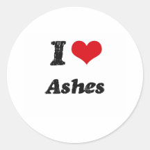 I Love Ashes Stickers