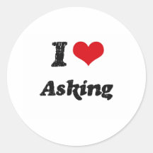 I Love Asking Stickers