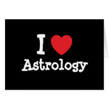 I love Astrology heart custom personalised Card