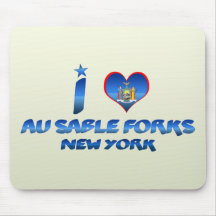 I love Au Sable Forks, New York Mousepads