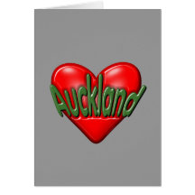 I Love Auckland Greeting Cards
