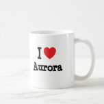 I love Aurora heart T-Shirt Coffee Mug