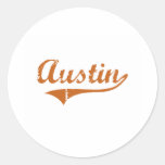 I Love Austin Texas Round Stickers