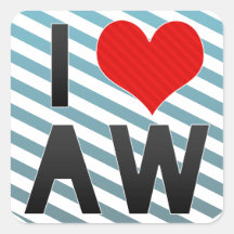 I Love AW Sticker