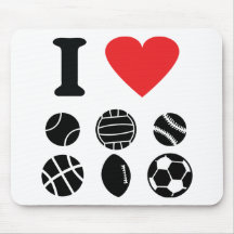 I love balls icon mousepads