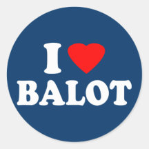 I Love Balot Round Sticker