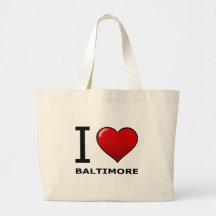 I LOVE BALTIMORE,MD - MARYLAND CANVAS BAGS