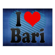 I Love Bari, Italy Postcard