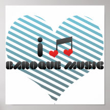 I Love Baroque Music Print