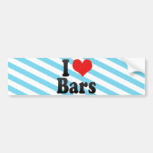 I Love Bars Bumper Sticker