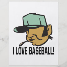 I Love Baseball Personalised Flyer