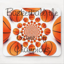 I Love Basketball  beautiful game of champions pad Mouse Pads