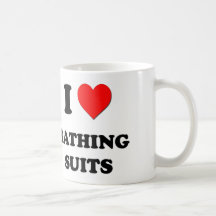 I Love Bathing Suits Mugs