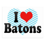 I Love Batons Post Cards