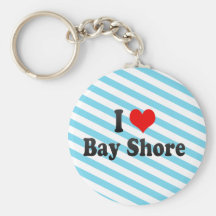 I Love Bay Shore, United States Keychain