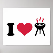 I love BBQ barbecue Poster