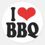 I Love BBQ Stickers