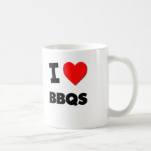 I Love Bbqs Coffee Mugs