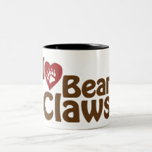 i love bear claws coffee mugs